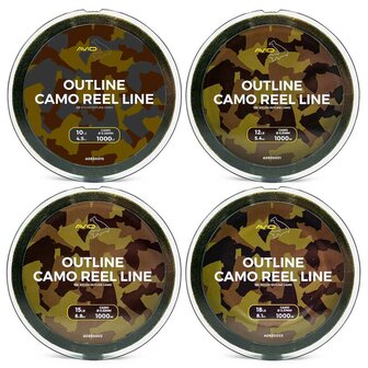 Avid OUTLINE CAMO REEL LINE  300m / 10LBS - 0.28mm