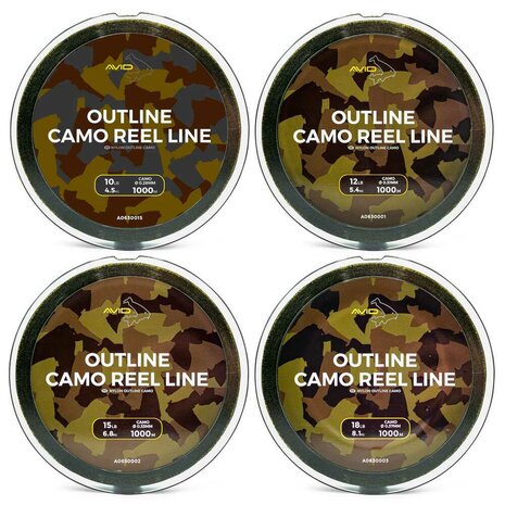 Avid OUTLINE CAMO REEL LINE  300m / 10LBS - 0.28mm